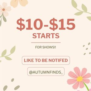$10-$15 Starts Notification- Pink Floral